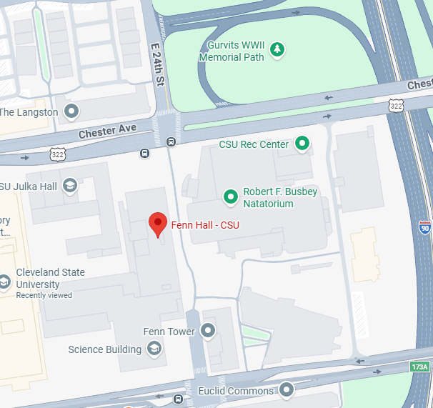 Map Location: Fenn Hall, Room No: 341, Cleveland State University